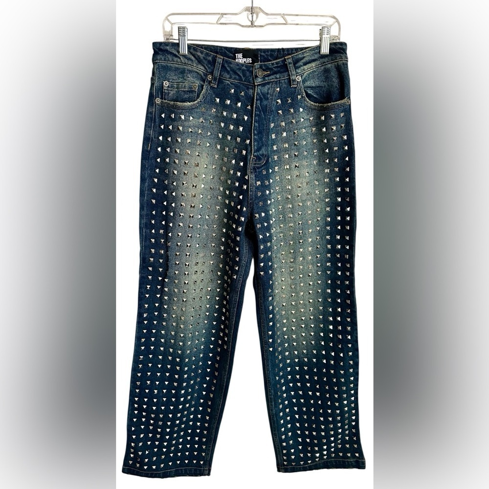 The Kooples Studded Mid Rise Straight Leg Jeans In Size - US 29/30 $675 NWT